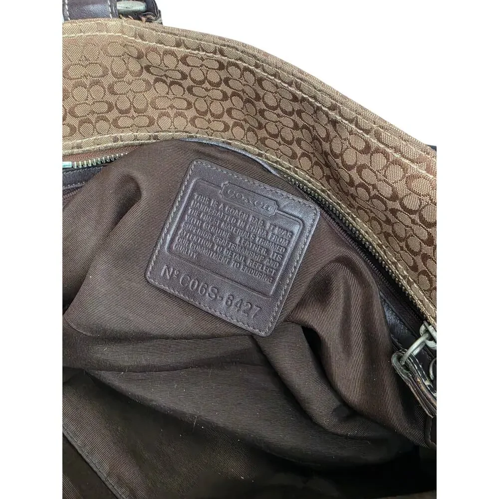 Coach Large Expandable Soho Purse - Brown Signature Textile Jacquard - Picture 11 of 11